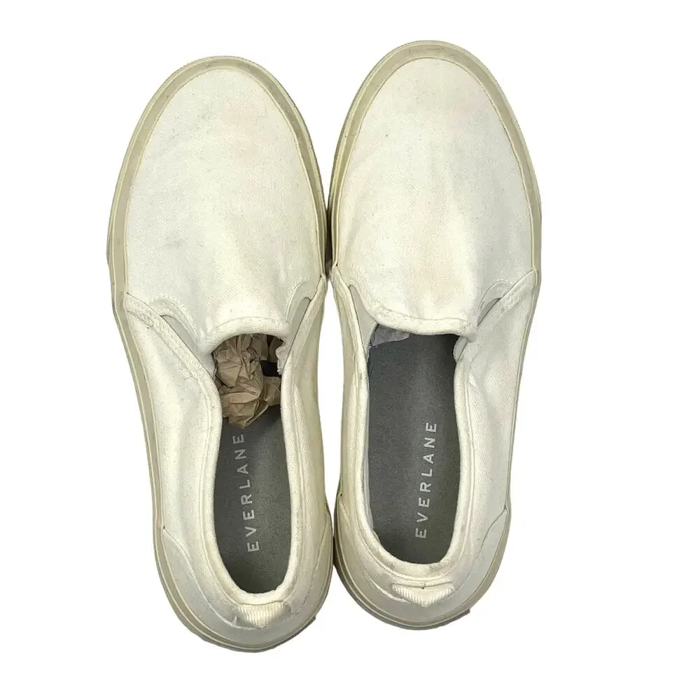 Everlane The‎ Forever Slip-On Sneaker White Women's Size 5.5 Men's 4 NEW